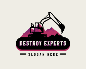 Mountain Excavator Mining logo design