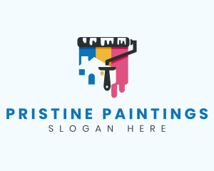 Paint Roller Renovation logo design