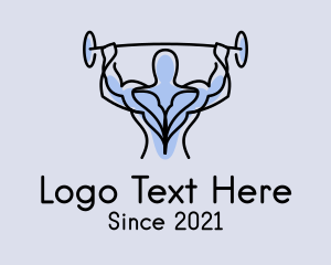 Fitness - Muscle Gym Fitness Man logo design