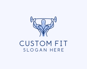 Muscle Gym Fitness Man  logo design