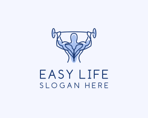 Muscle Gym Fitness Man  logo design