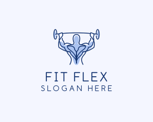 Muscle Gym Fitness Man  logo design