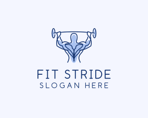 Muscle Gym Fitness Man  logo design