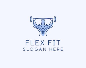 Muscle Gym Fitness Man  logo design