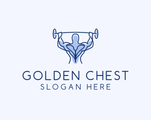 Muscle Gym Fitness Man  logo design