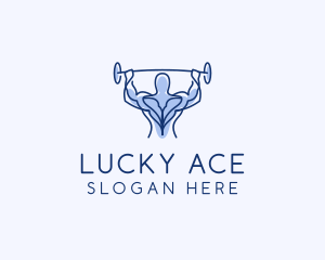 Muscle Gym Fitness Man  logo design