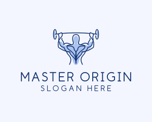 Muscle Gym Fitness Man  logo design