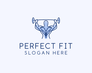 Muscle Gym Fitness Man  logo design