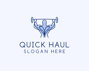 Muscle Gym Fitness Man  logo design