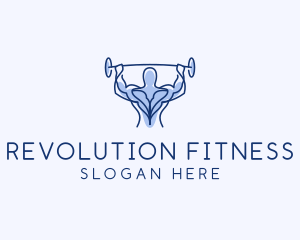 Muscle Gym Fitness Man  logo design