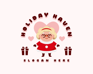 Christmas Holiday Mother logo design