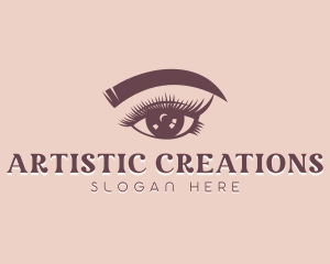 Makeup Artist Eyelash logo design