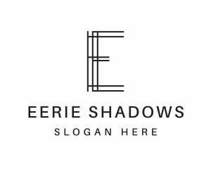 Geometric Lines Letter E logo design