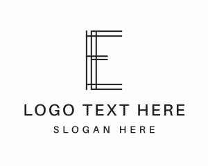 Partnership - Geometric Lines Letter E logo design