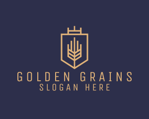 Geometric Wheat Crest logo