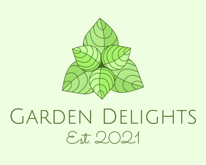 Mint Green Herbal Plant  logo design