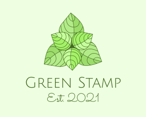 Mint Green Herbal Plant  logo design