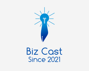 Blue Lightbulb Pen logo