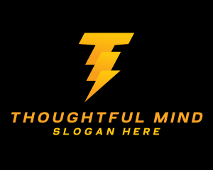 Electrical Thunderbolt Power logo design