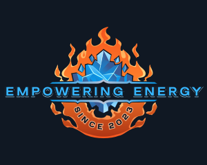 Fire Ice Temperature logo design