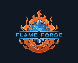 Fire Ice Temperature logo design