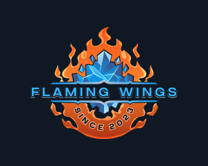 Fire Ice Temperature logo design