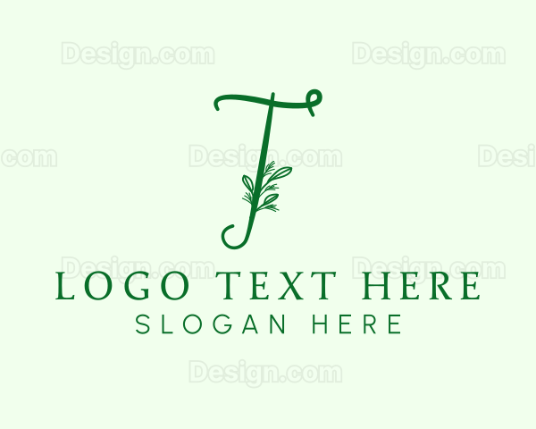 Natural Elegant Letter T Logo