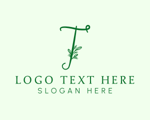 Natural Elegant Letter T logo