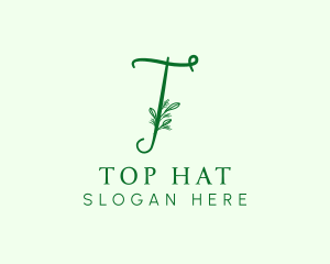 Natural Elegant Letter T logo design