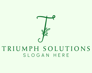 Natural Elegant Letter T logo design