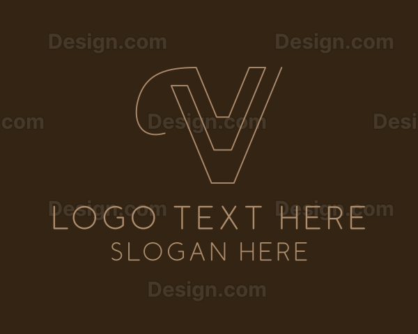 Startup Business Letter V Logo