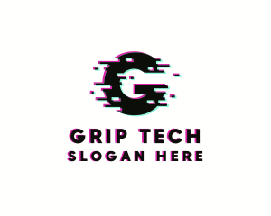 Cyber Glitch Letter G logo design