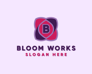 Botanical Flower Petals logo design