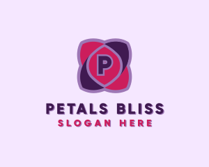 Botanical Flower Petals logo design