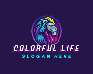 Colorful Lion Pride logo design