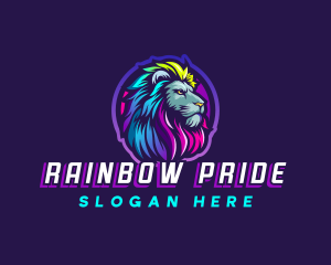 Colorful Lion Pride logo design