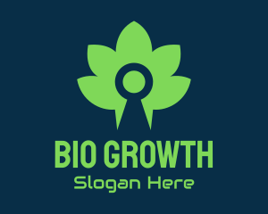 Green Bio Keyhole logo design