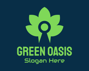 Green Bio Keyhole logo design