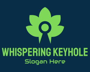 Green Bio Keyhole logo design