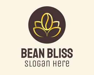 Golden Coffee Bean logo design