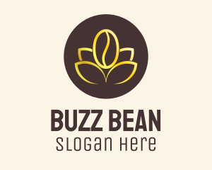 Golden Coffee Bean logo design