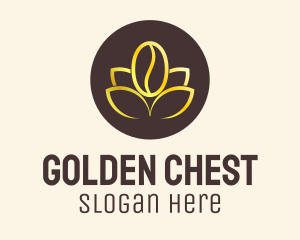 Golden Coffee Bean logo design