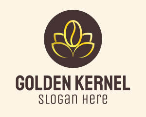 Golden Coffee Bean logo design