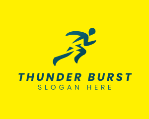 Human Thunder Lightning logo design