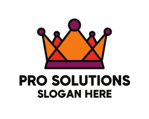 Polygonal Orange Crown logo