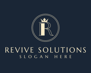 Royal Crown Business Letter R logo design