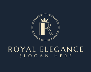 Royal Crown Business Letter R logo design