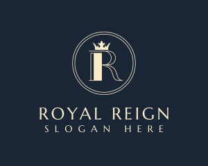 Royal Crown Business Letter R logo design