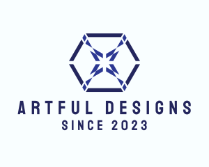 Multimedia Hexagon Design  logo design