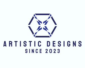 Multimedia Hexagon Design  logo design